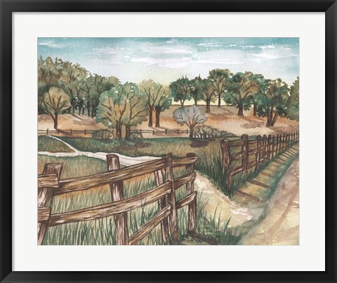 Framed Farm Landscape Print