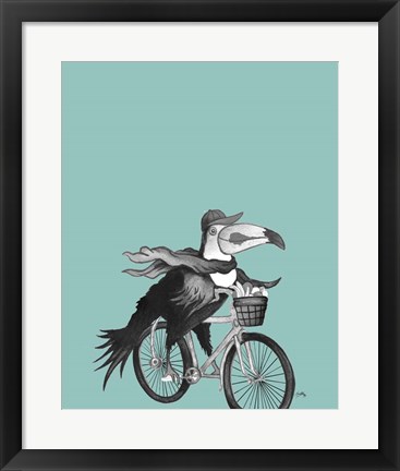 Framed What a Wild Ride on Teal II Print