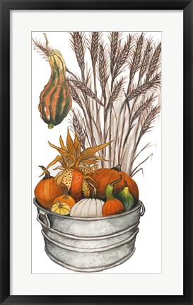 Framed Harvest Bounty Tub III Print