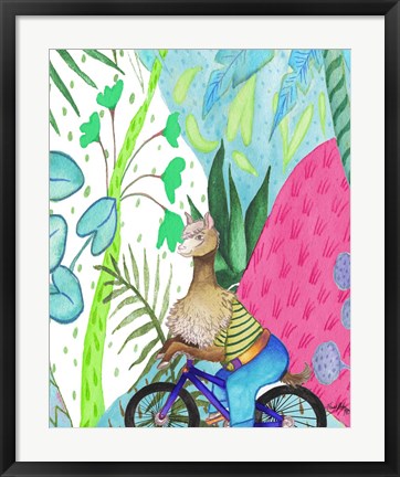 Framed What A Wild Llama Ride Print