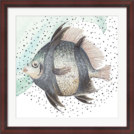 Framed Coastal Fish I Print