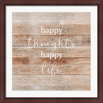 Framed Happy Thoughts Print