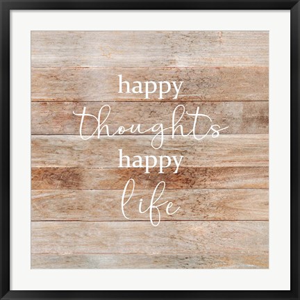 Framed Happy Thoughts Print