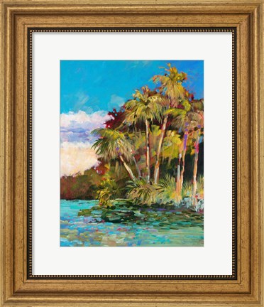 Framed Tropical Side Of Town Print
