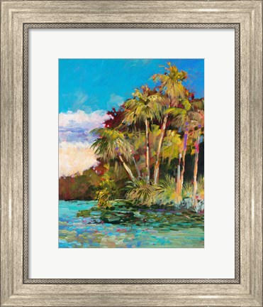 Framed Tropical Side Of Town Print