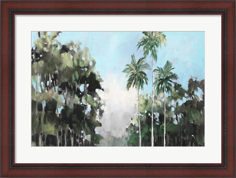 Framed Palms On The Coast Print