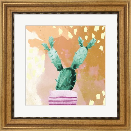 Framed Cactus Party I Print
