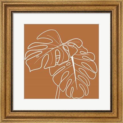 Framed Terracotta Palms Square Print