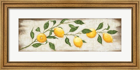 Framed Lemon Branch Print