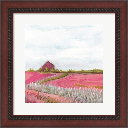 Framed Pink Fall Farm Print