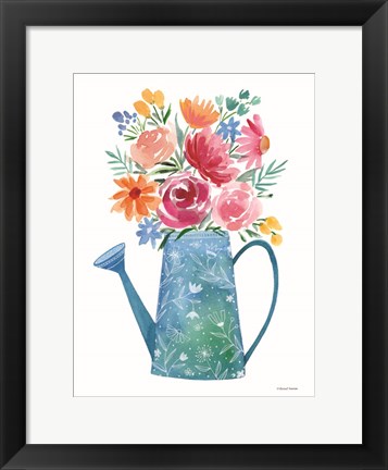 Framed Garden Watering Can Print