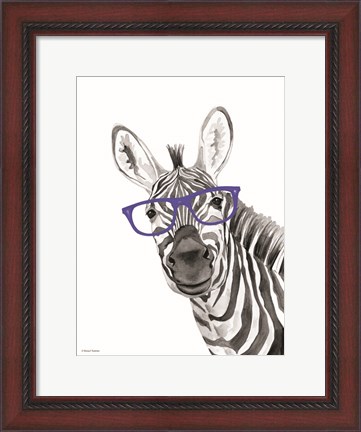 Framed I See You Zebra Print