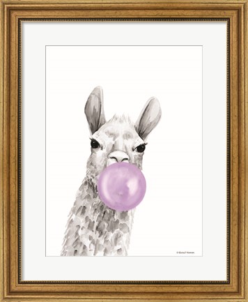 Framed Bubblegum Alpaca Print