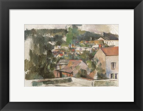 Framed Hillside Town II Print