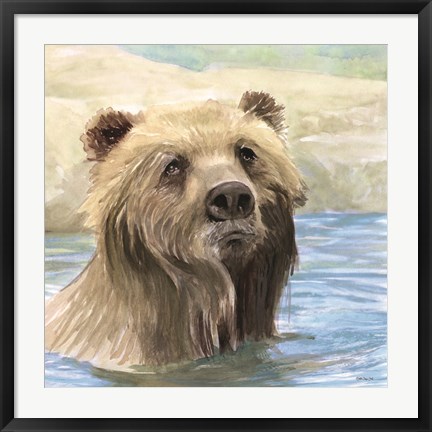 Framed Bear Bath Print