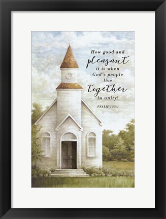 Framed Live Together in Unity Print