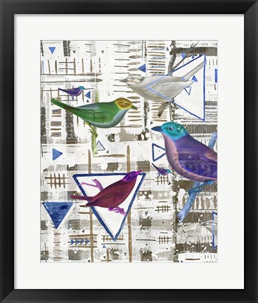 Framed Bird Intersection III Print