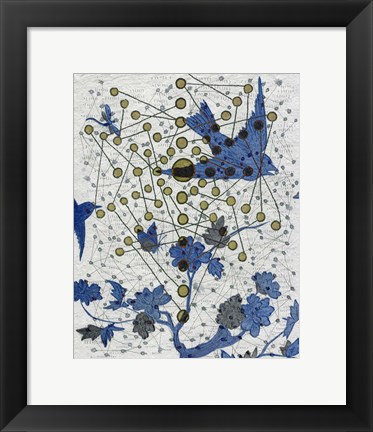 Framed Chakra Web with Wings Print