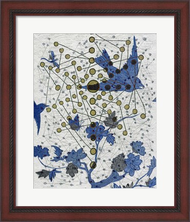 Framed Chakra Web with Wings Print