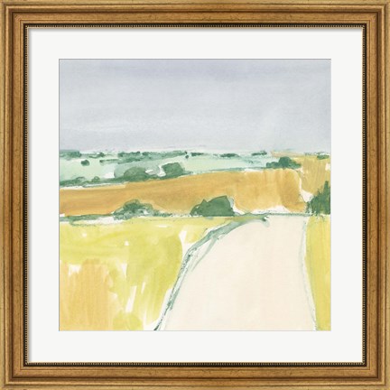 Framed Country Road Sketch I Print