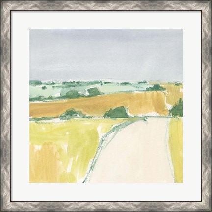 Framed Country Road Sketch I Print