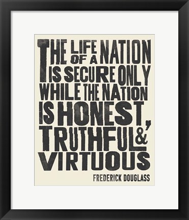 Framed Frederick Douglass Quote II Print