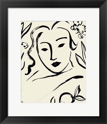 Framed Matisse&#39;s Muse Portrait I Print