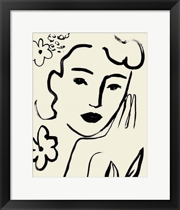 Framed Matisse&#39;s Muse Portrait II Print