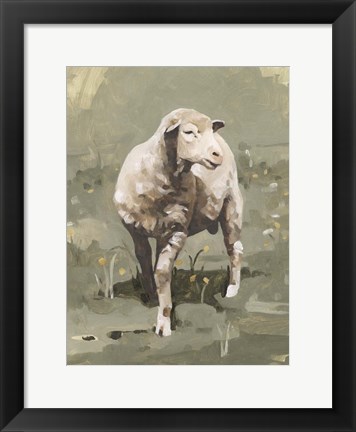 Framed Spring Sheep I Print