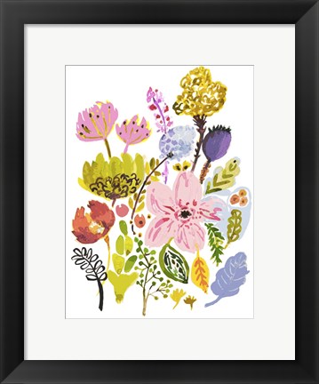 Framed Modern Bouquet Stems I Print