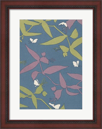 Framed Japanese Floral Design III Print