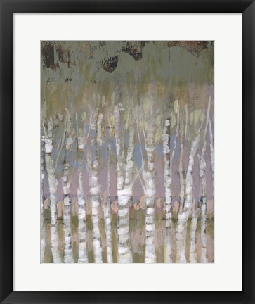 Framed Pastel Birchline I Print