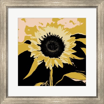 Framed Pop Art Sunflower IV Print