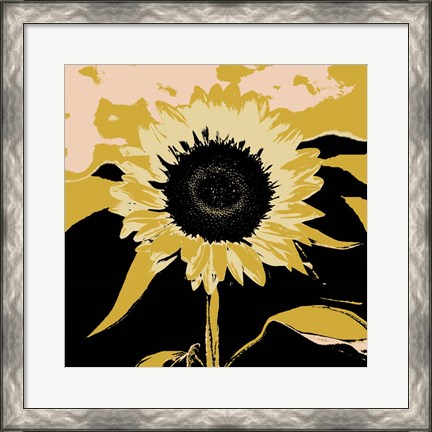 Framed Pop Art Sunflower IV Print