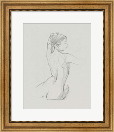 Framed Female Back Sketch II Print