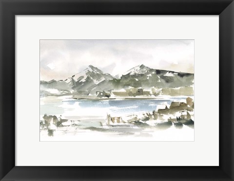Framed Snow-capped Mountain Study I Print