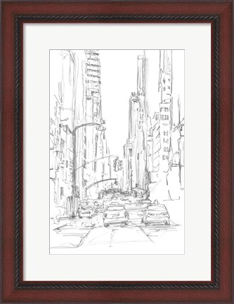 Framed Pencil Cityscape Study IV Print