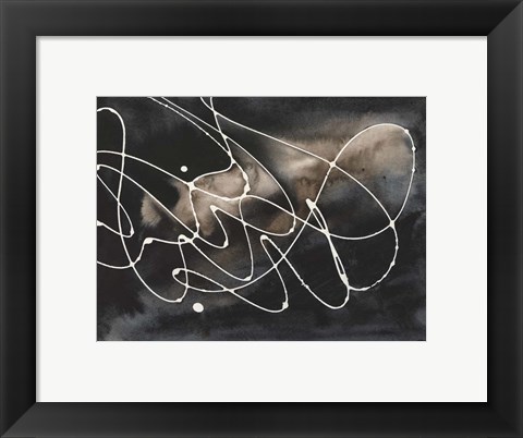 Framed Midnight Swirl III Print
