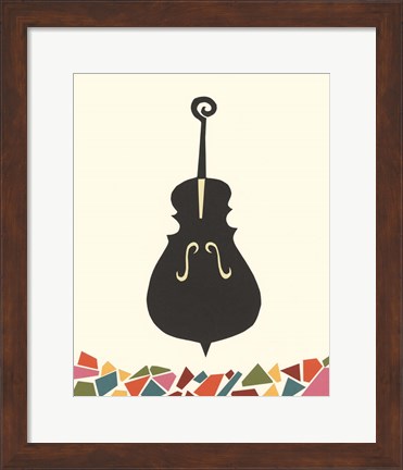 Framed Cut Paper Instruments I Print