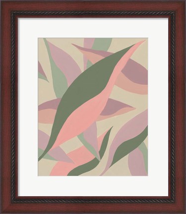 Framed Elongated Leaves I Print