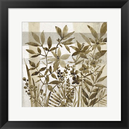 Framed Neutral Garden II Print