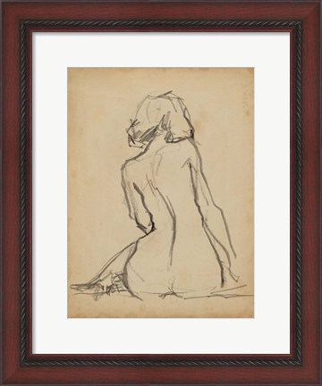 Framed Figure Lines I Print