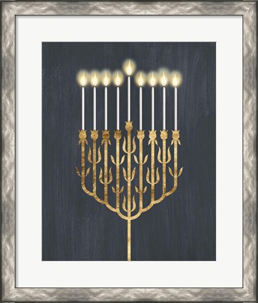 Framed Golden Hanukkah II Print