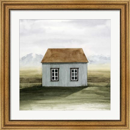 Framed Nordic Cottage I Print