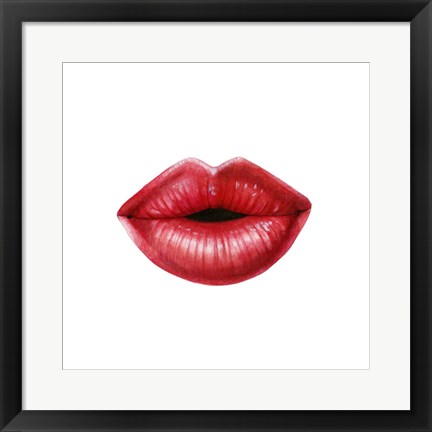 Framed Emotion Lips I Print