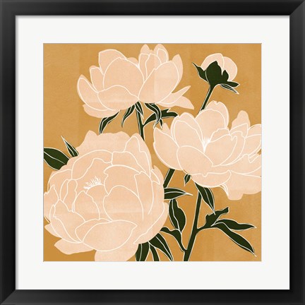 Framed Modern Peonies II Print