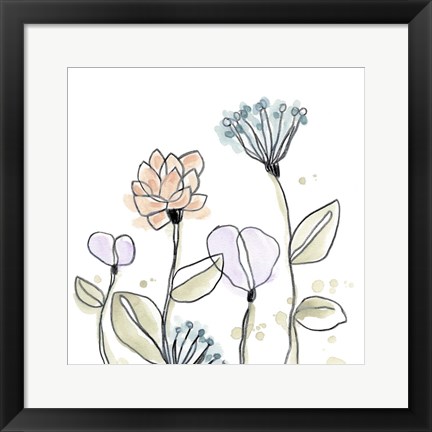 Framed Spindle Blossoms V Print