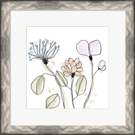 Framed Spindle Blossoms VIII Print