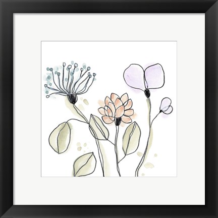 Framed Spindle Blossoms VIII Print