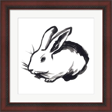 Framed Winter Rabbit II Print